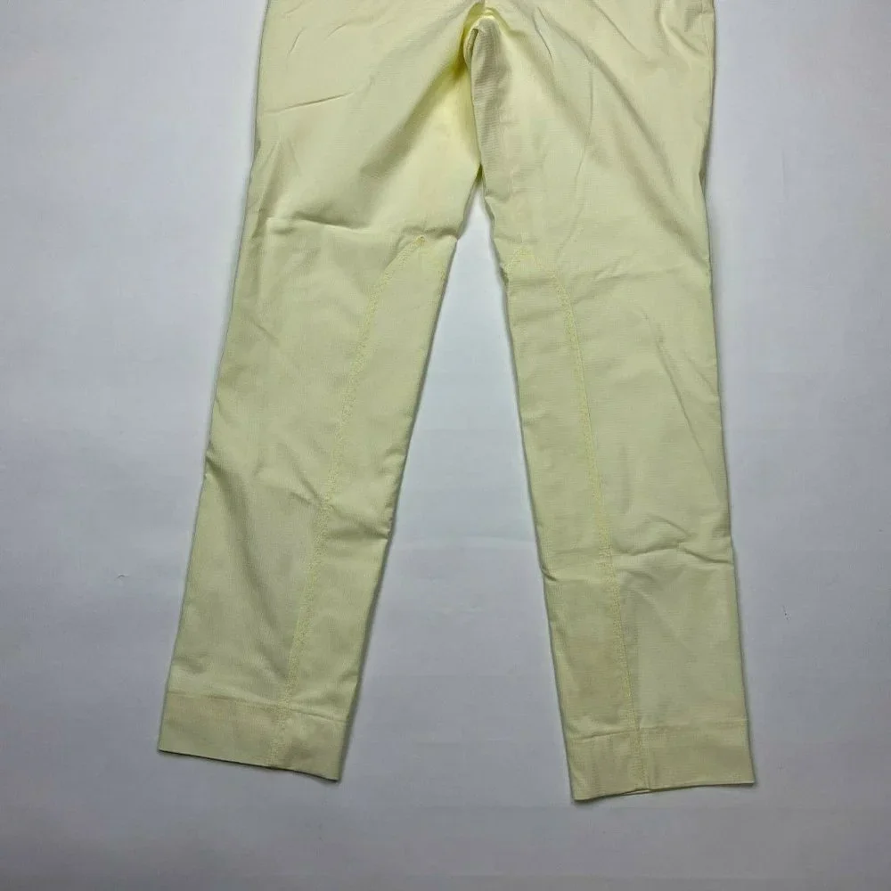 Worth Equestrian Pants Zip Closure Lined Flat Front Yellow Trousers Women 4 NWT‎